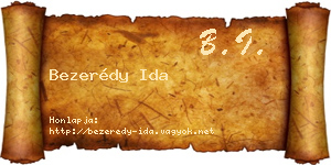 Bezerédy Ida névjegykártya