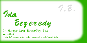 ida bezeredy business card